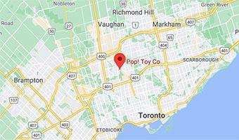 Map of Pop Toys in Greater Toronto Area